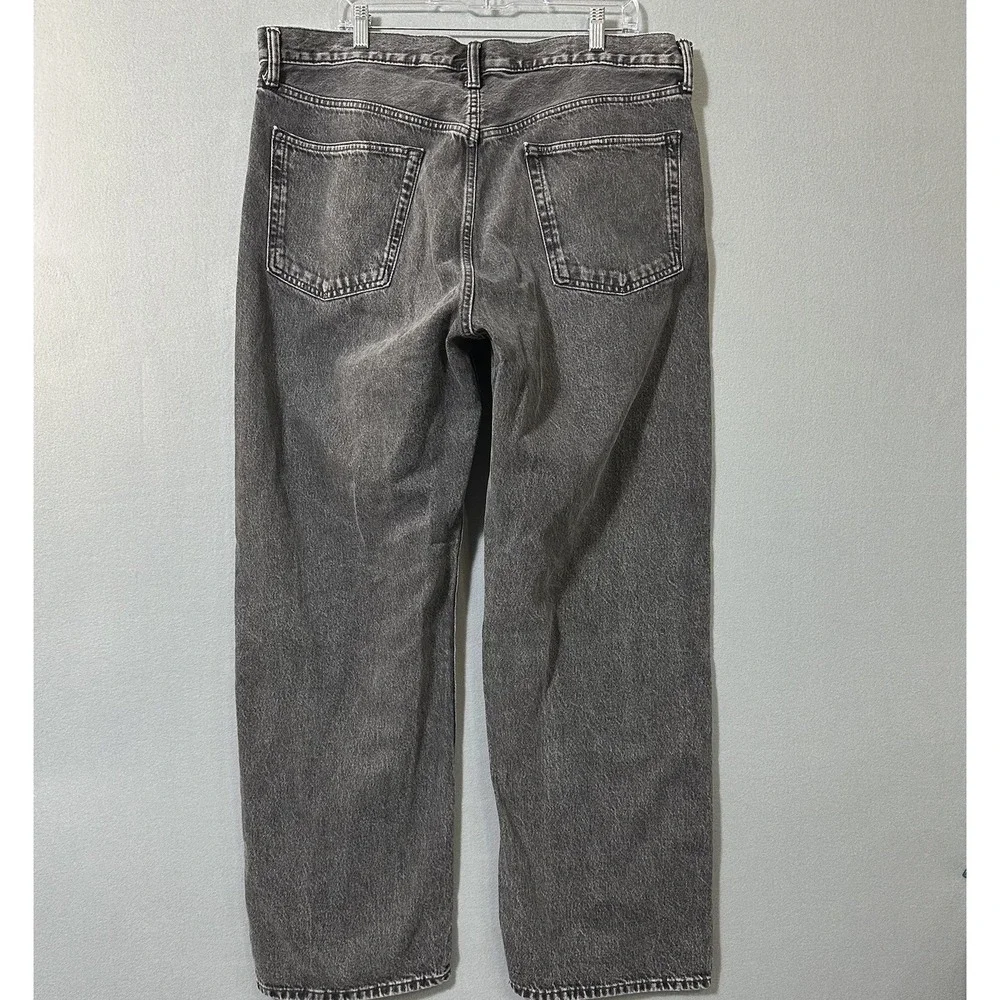 Gap 90s Loose Denim Jeans Faded Black Button Fly Grunge Skater Men's 38x32
